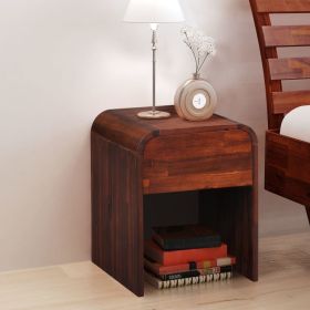 Bedside Cabinet Acacia Wood Brown 16.3"x16.5"